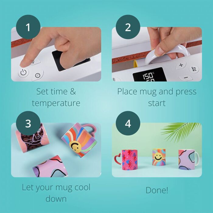 LOKLiK Auto Tumbler Heat Press - White - Afbeelding 9